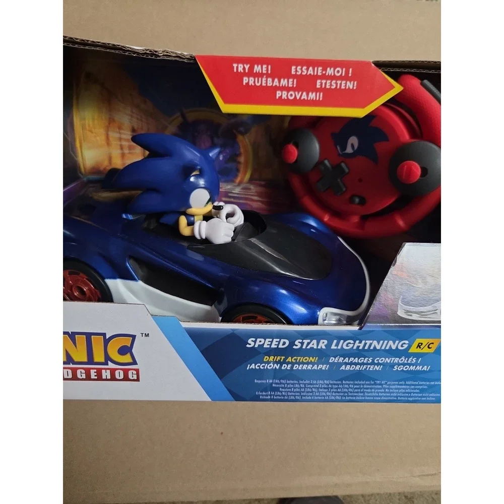 Sonic the‎ Hedgehog Speed Star Lightning RC Car Jakks Pacific Drift Action New